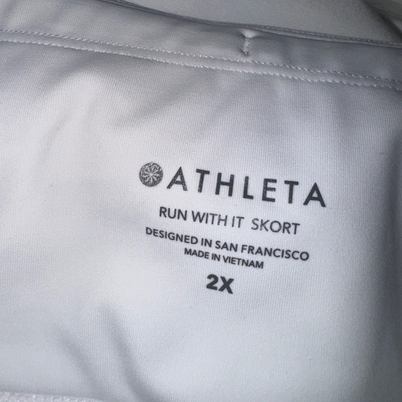 EUC Athleta Run With It Skort White Size 2X - Picture 3 of 9